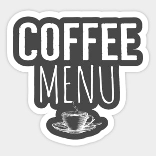 Funny Coffee Menu Sticker